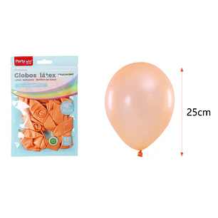 Globos Perlados Champagne 25Cm 1.5G 12 Unidades