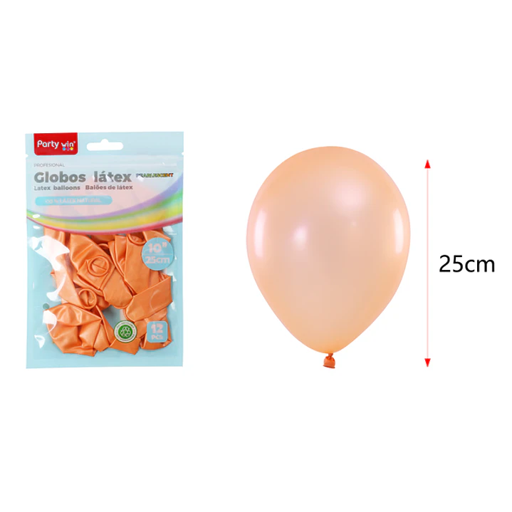 Globos Perlados Champagne 25Cm 1.5G 12 Unidades 1
