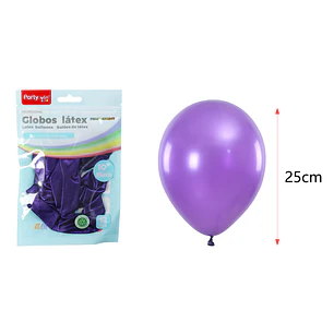 Globos Perlados Morado 25Cm 1.5G 12 Unidades