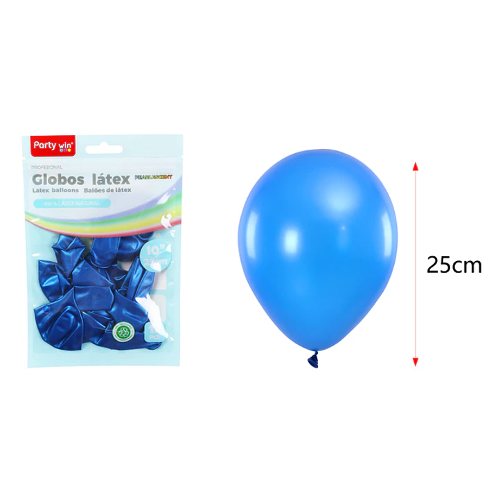 Globos Perlados Azul 25Cm 1.5G 12 Unidades 1