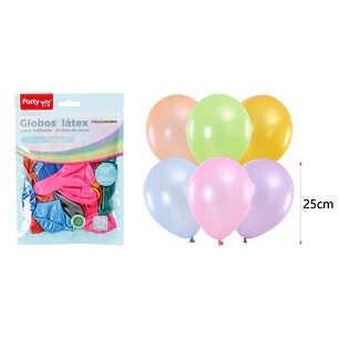 Globos Perlados Surtidos 25Cm 1.5G 25 Unidades