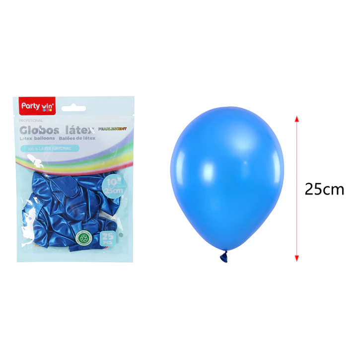 Globos Perlados Azul 25Cm 1.5G 25 Unidades 1
