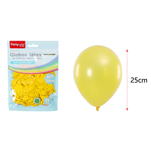 Globos Perlados Amarillo 25Cm 1.5G 25 Unidades