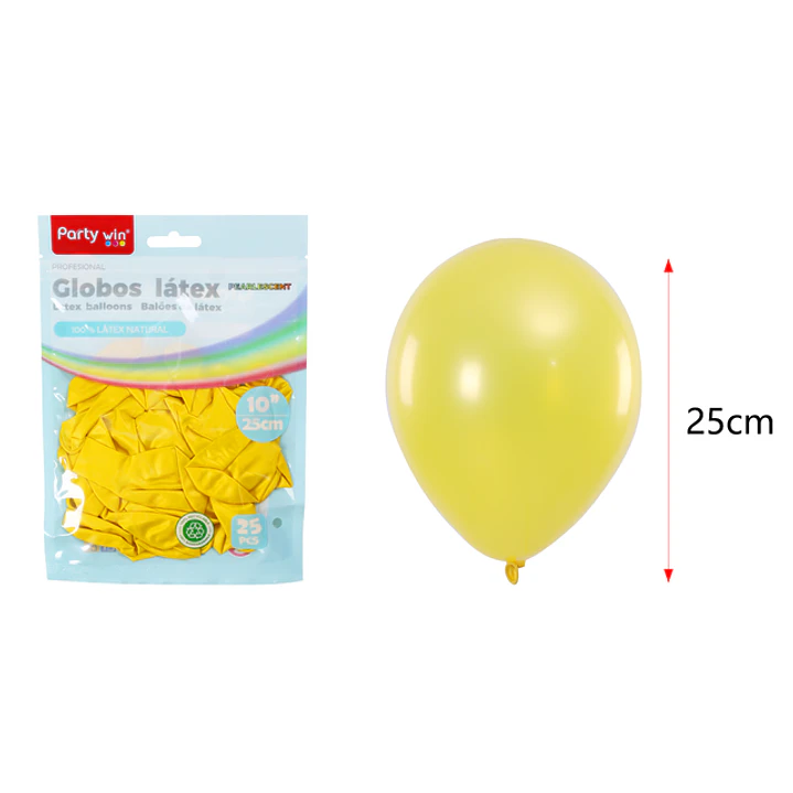 Globos Perlados Amarillo 25Cm 1.5G 25 Unidades 1