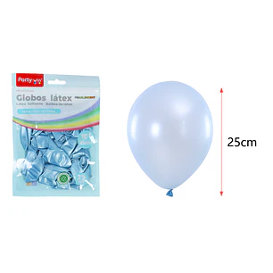 Globos Perlados Celeste 25Cm 1.5G 25 Unidades