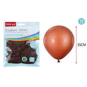 Globos Mate Caffe 35Cm 2.8G 12 Unidades