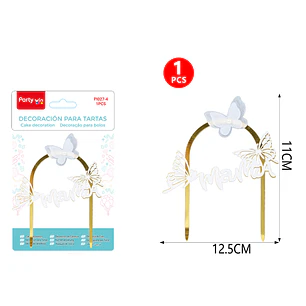 Adorno Para Torta Mama Blanco 11Cm