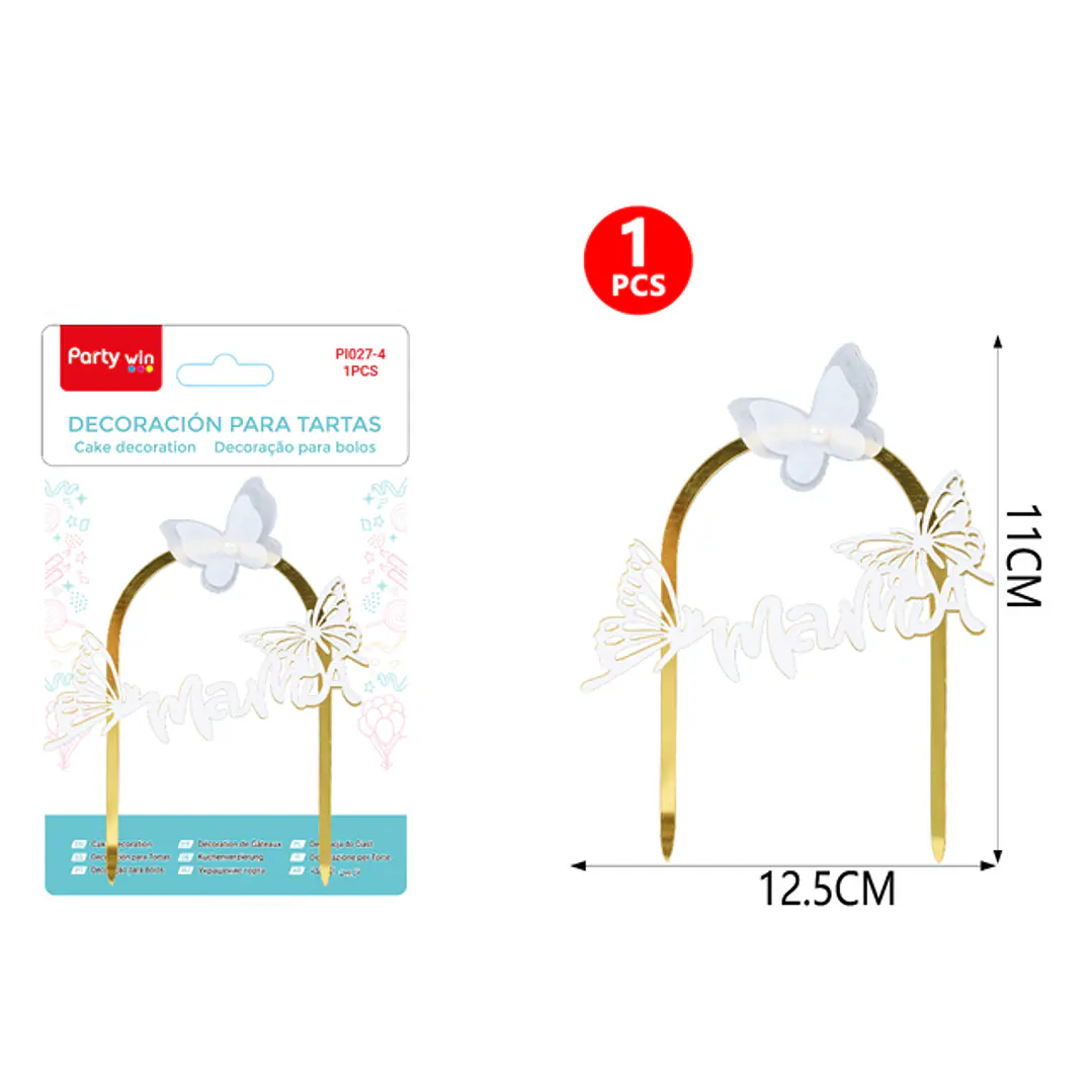 Adorno Para Torta Mama Blanco 11Cm 1