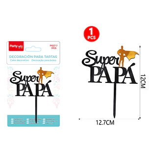 Adorno Para Torta Super Papa 12Cm