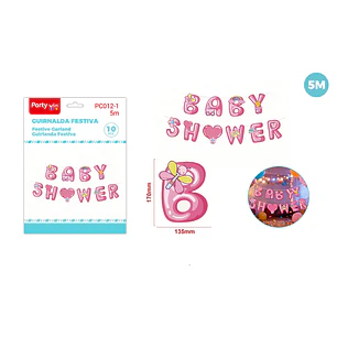 Guirnalda Baby Show Niña 5M 10 Unidades