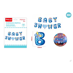 Guirnalda Baby Show Niño 5M 10 Unidades