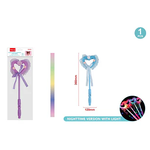 Varita Hada Con Luz Corazon 36Cm
