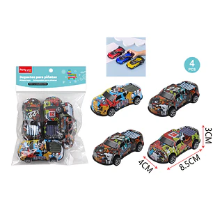 Juguetes Piñata Auto 4 Unidades