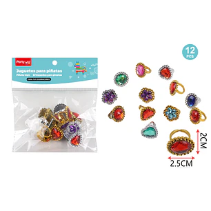 Juguetes Piñata Anillos 12 Unidades