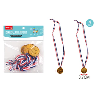 Juguetes Piñata Medallas 4 Unidades