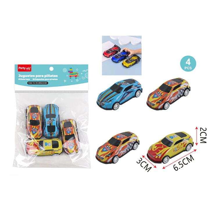 Juguetes Piñata Auto 4 Unidades 1