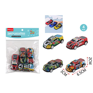Juguetes Piñata Auto 4 Unidades