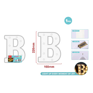 Luz Led Letra B 22Cm