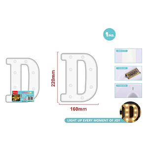 Luz Led Letra D 22Cm