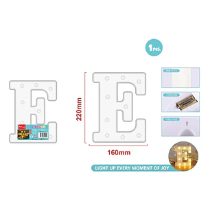 Luz Led Letra E 22Cm