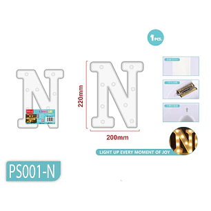 Luz Led Letra N 22Cm