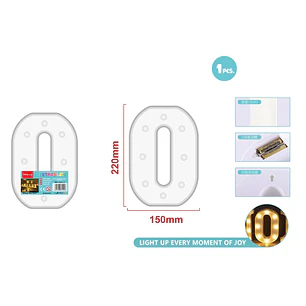 Luz Led Letra O 22Cm