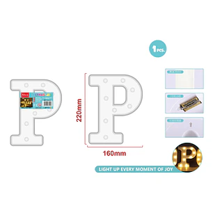 Luz Led Letra P 22Cm