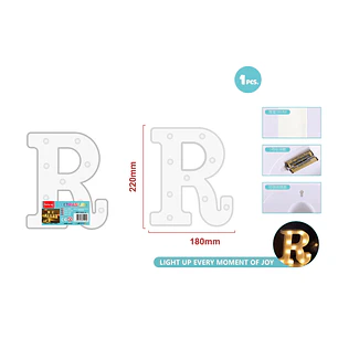 Luz Led Letra R 22Cm
