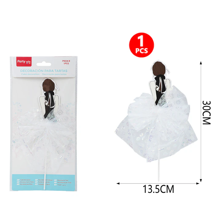 Adorno Para Torta Tutu Mujer 30Cm 1