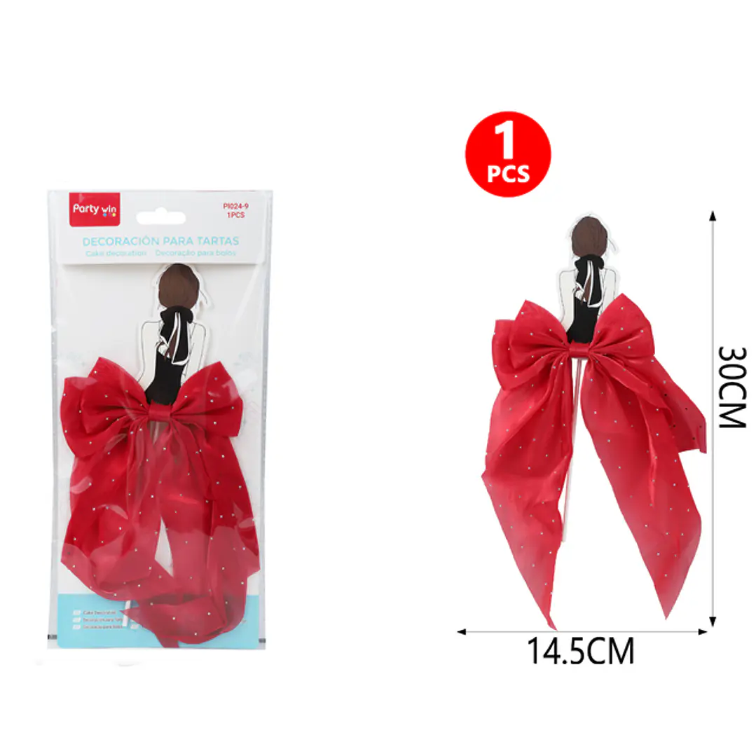 Adorno Para Torta Lazo Mujer 30Cm 1