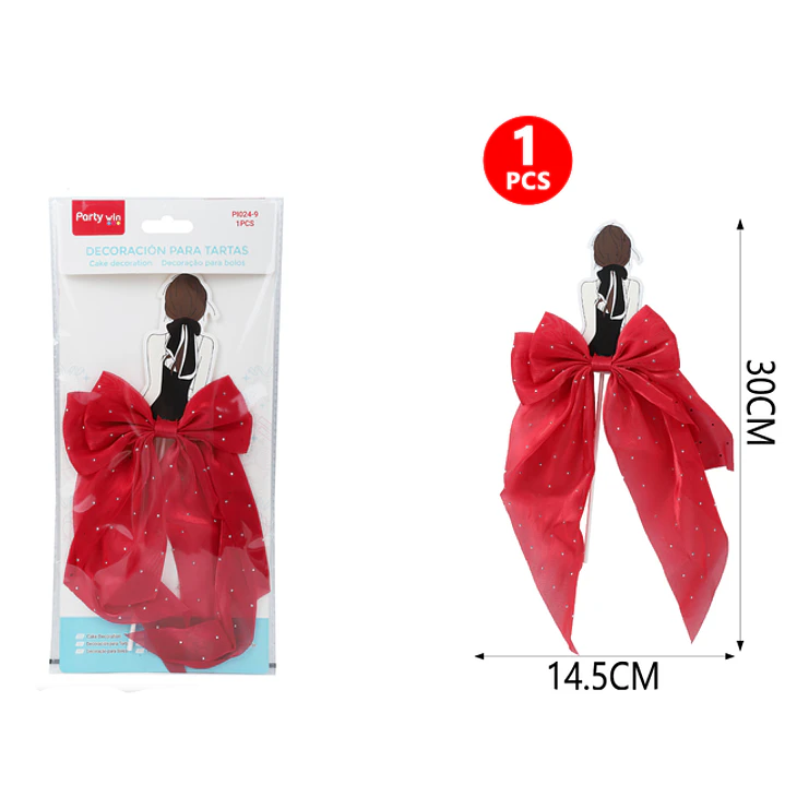 Adorno Para Torta Lazo Mujer 30Cm 1