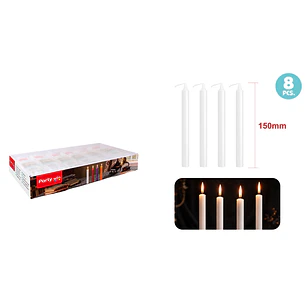 Velas Aromatica Blanco 14Cm 14G 8 Unidades