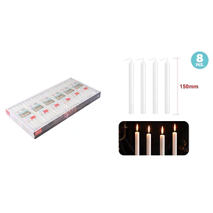 Velas Aromatica Blanco 15Cm 14G 8 Unidades