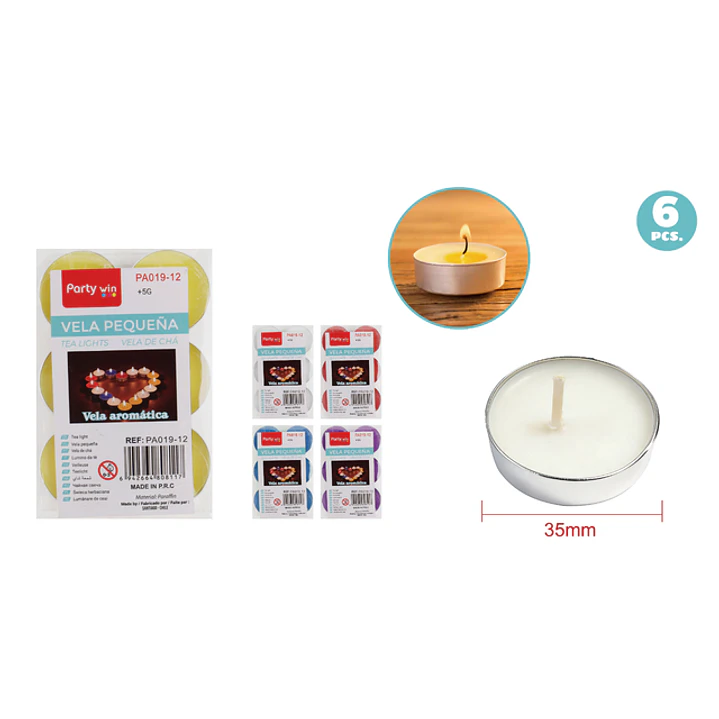 Velas Aromaticas Surtidos 35Mm 6 Unidades 1