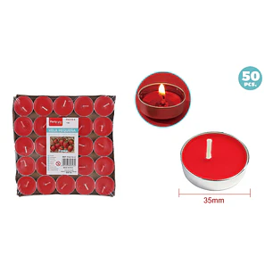 Velas Aromaticas Rojo 35Mm 50 Unidades