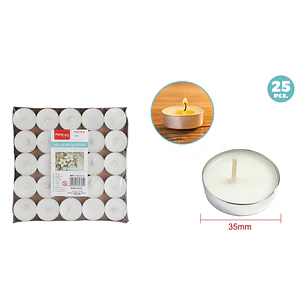 Velas Aromaticas Blanco 35Mm 25 Unidades