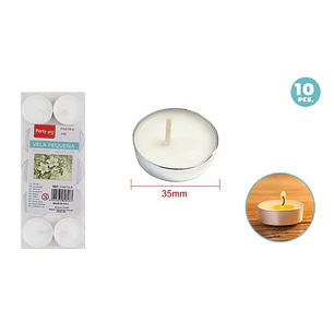 Velas Aromaticas Blanco 35Mm 10 Unidades