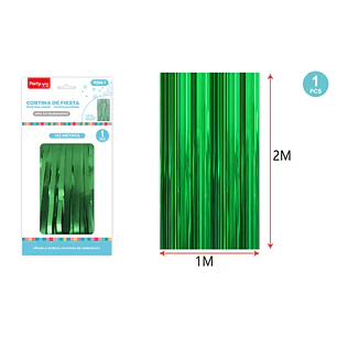 Cortina De Fiesta Mate Verde 1X2M
