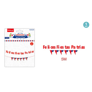 Guirnalda Banderas Fiestas Patrias 5M