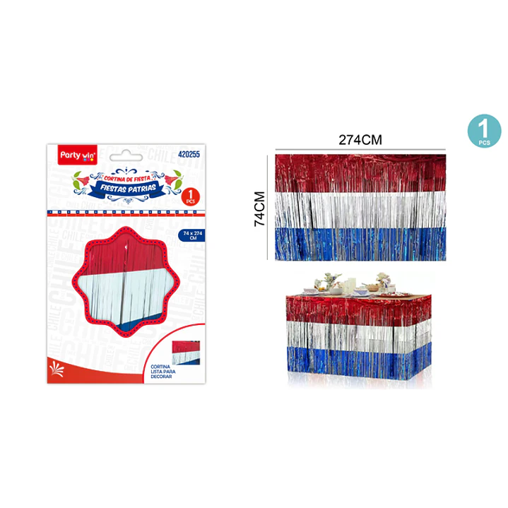 Cortina De Mantel Fiestas Patrias 274X74Cm 1