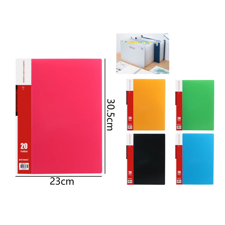 Carpeta Con 20 Fundas 23X30.5Cm A4 1