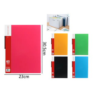Carpeta Con 60 Fundas 23X30.5Cm A4