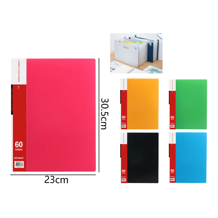 Carpeta Con 60 Fundas 23X30.5Cm A4 1