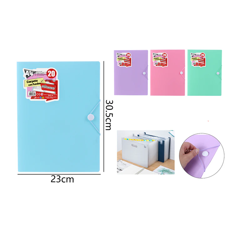 Carpeta Con 20 Fundas 23X30.5Cm A4 1