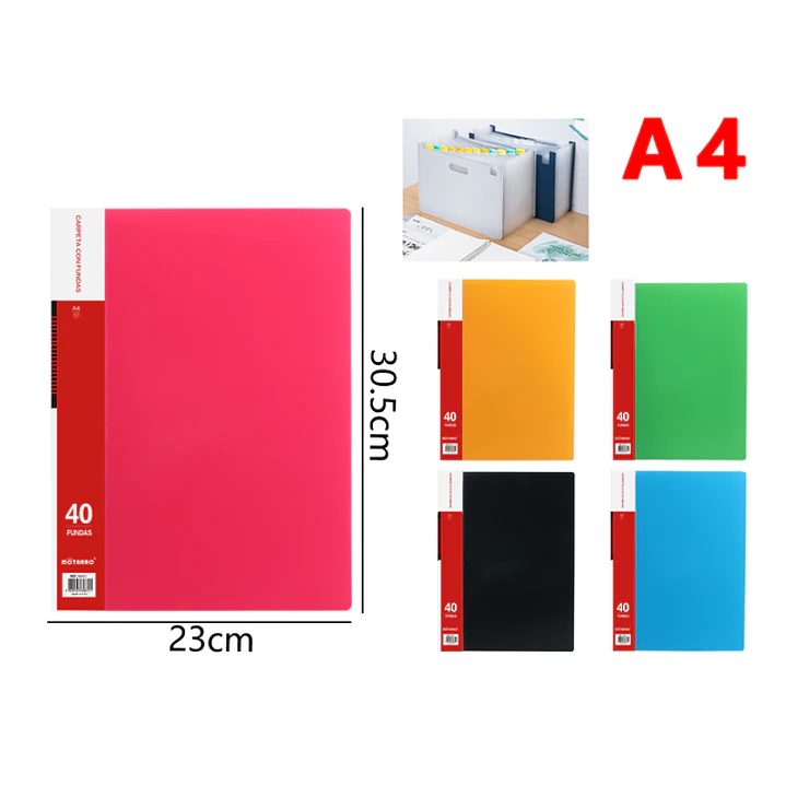 Carpeta Con 40 Fundas 23X30.5Cm A4 1