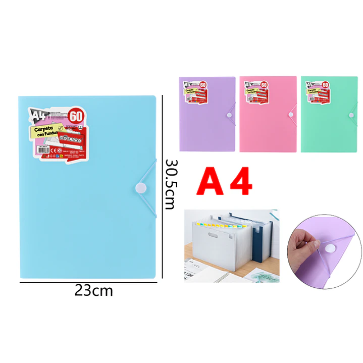 Carpeta Con 60 Fundas 23X30.5Cm A4 1