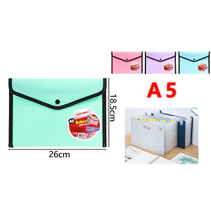 Carpeta Con Boton 26X18.5Cm A5