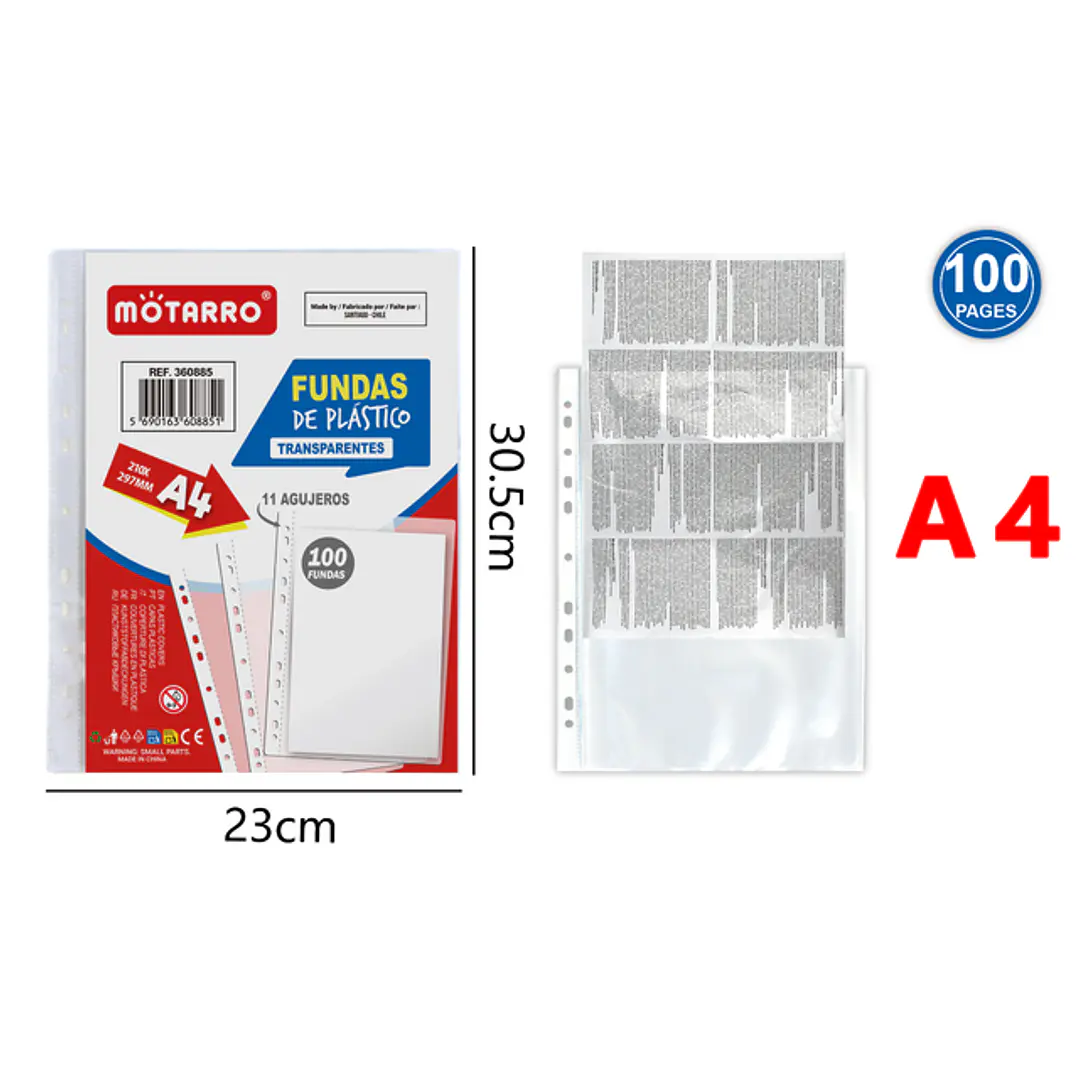 Carpeta Con Fundas 30.5X23Cm A4 1