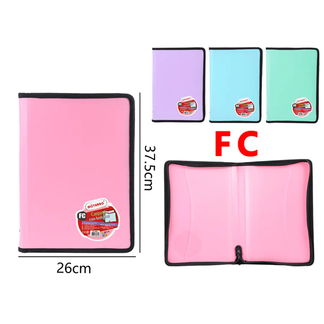 Carpeta Con Cierre 37.5X26Cm 1