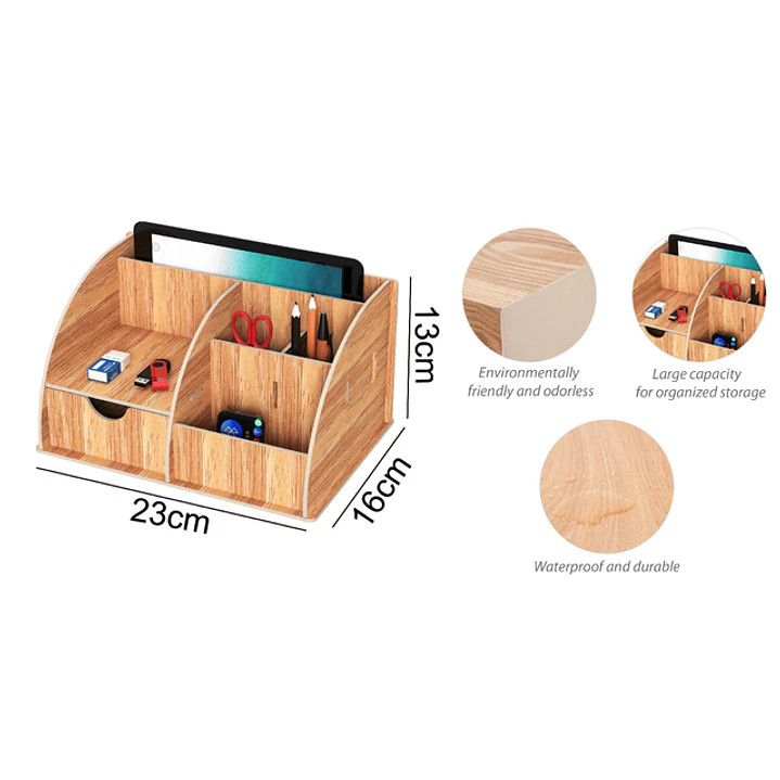 Organizador Multiuso De Madera 13X16X23Cm 1
